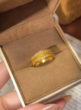 法式复古璀璨星河穗穗平安戒指