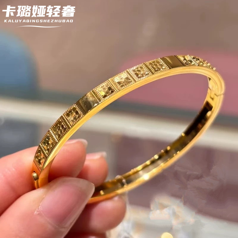 金店同款沙金方糖龙鳞贵妃手镯