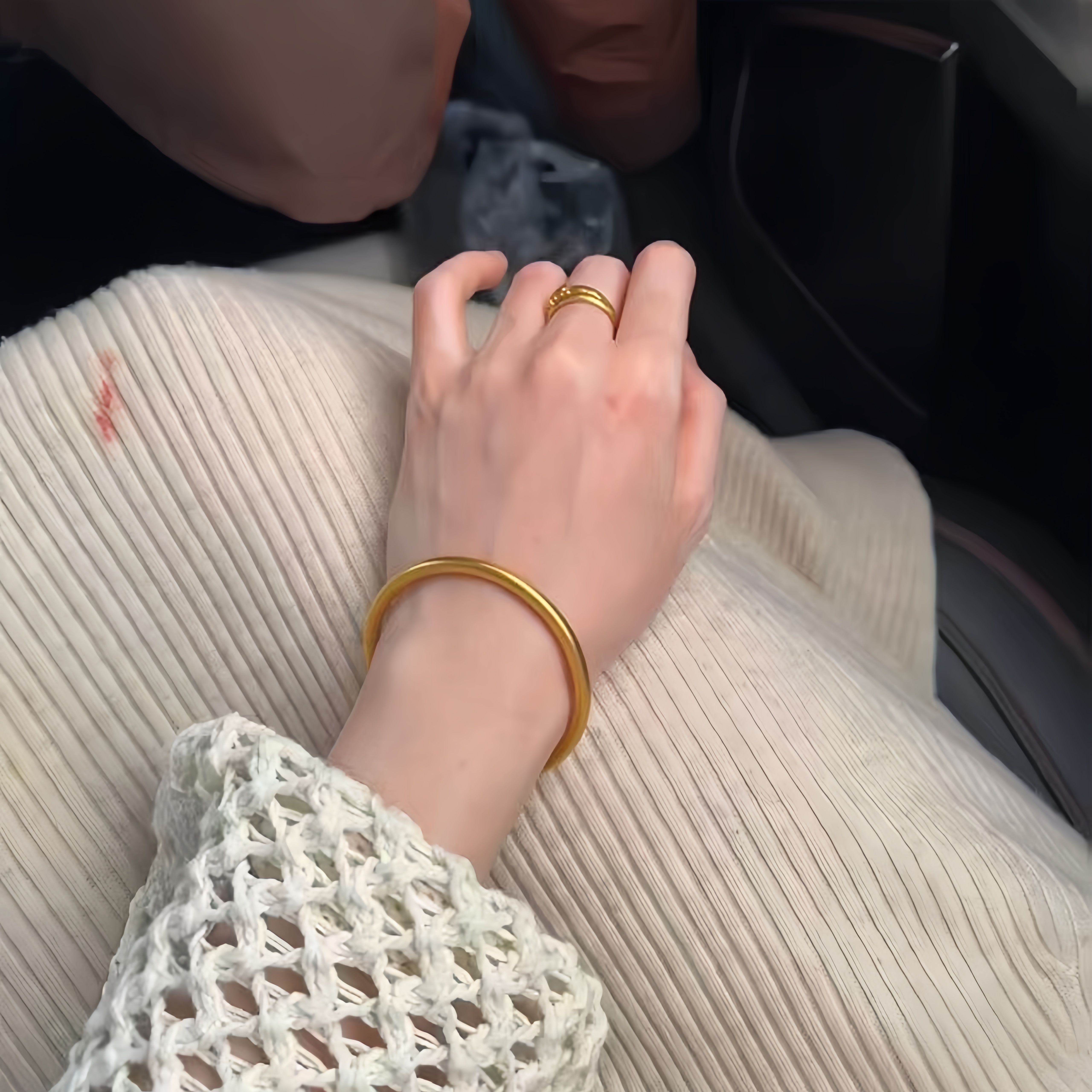 金店同款沙金仿真金古法传承素圈手镯女经典时尚百搭传承镯子实心