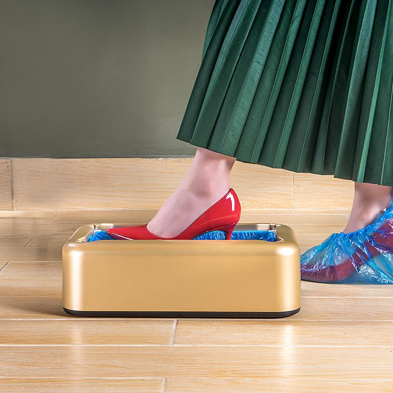 新款高端网红鞋套机 全自动踩脚一次性套鞋器办公居家T型扣套鞋机