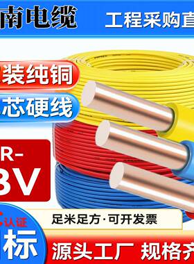 江南电缆国标ZR-BV单芯线电线1.5-300平方无氧铜芯线家用绝缘阻燃