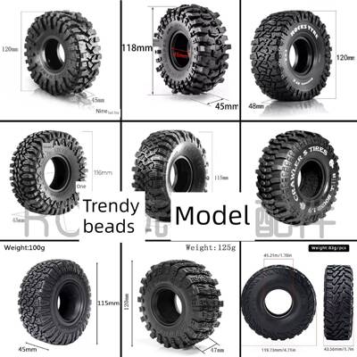 1/10攀爬车1.9英寸轮胎Trx4瑞泰D90易控制轴向卡布Scx10