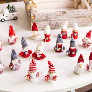 董庆圣诞装饰可爱天使娃娃毛毡小挂件DIY配件桌面恶棍装饰品装饰