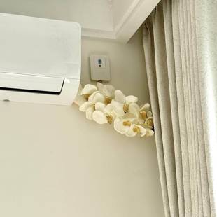 蝴蝶兰仿真花空调管道遮挡装饰高级感暖气管造景美化修饰遮丑神器