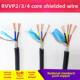 2芯3芯4芯 四芯Rvvp 0.2 0.3 0.75方形 国家标准纯铜二 0.5 三