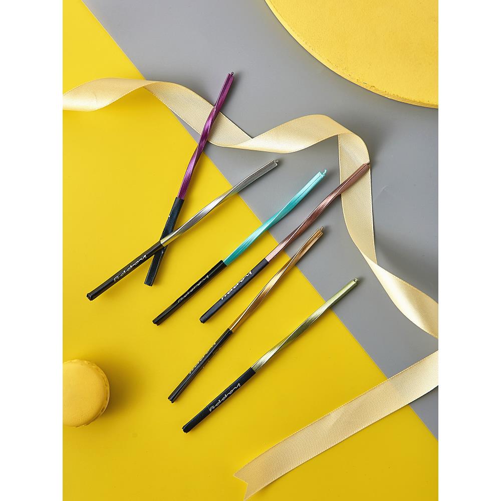 生日蜡烛 螺纹蛋糕蜡烛网红ins创意浪漫单支金色银色细长铅笔蜡烛