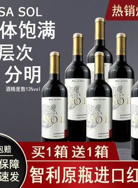 智利原瓶进口干红葡萄酒买1箱送1