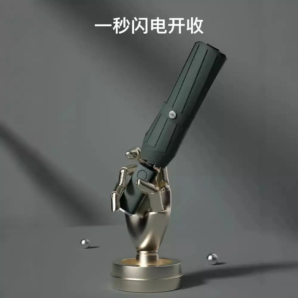 led全自动大号男女晴雨两用结实高端折叠双人车载暴雨专用伞