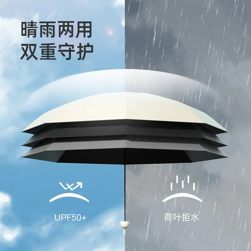 超轻超小雨伞新款印制广告伞超强遮阳太阳伞专业防晒伞upf50+