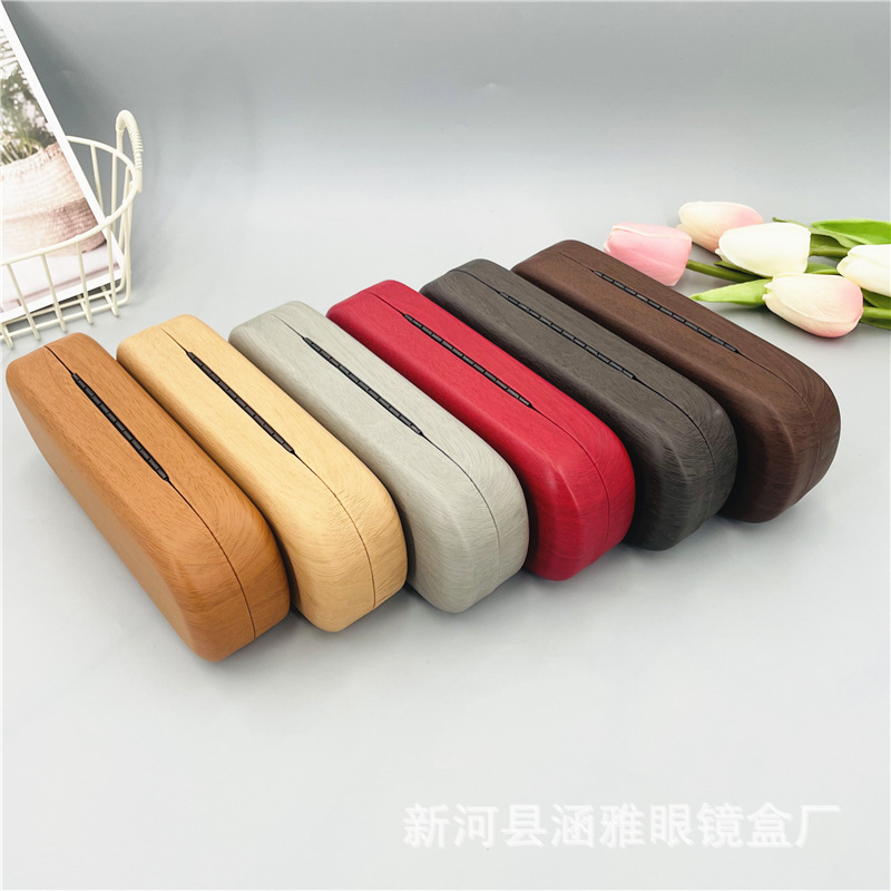 木纹近视镜盒K 清新文艺防压光学眼镜盒创意个性金属高颜值眼镜盒