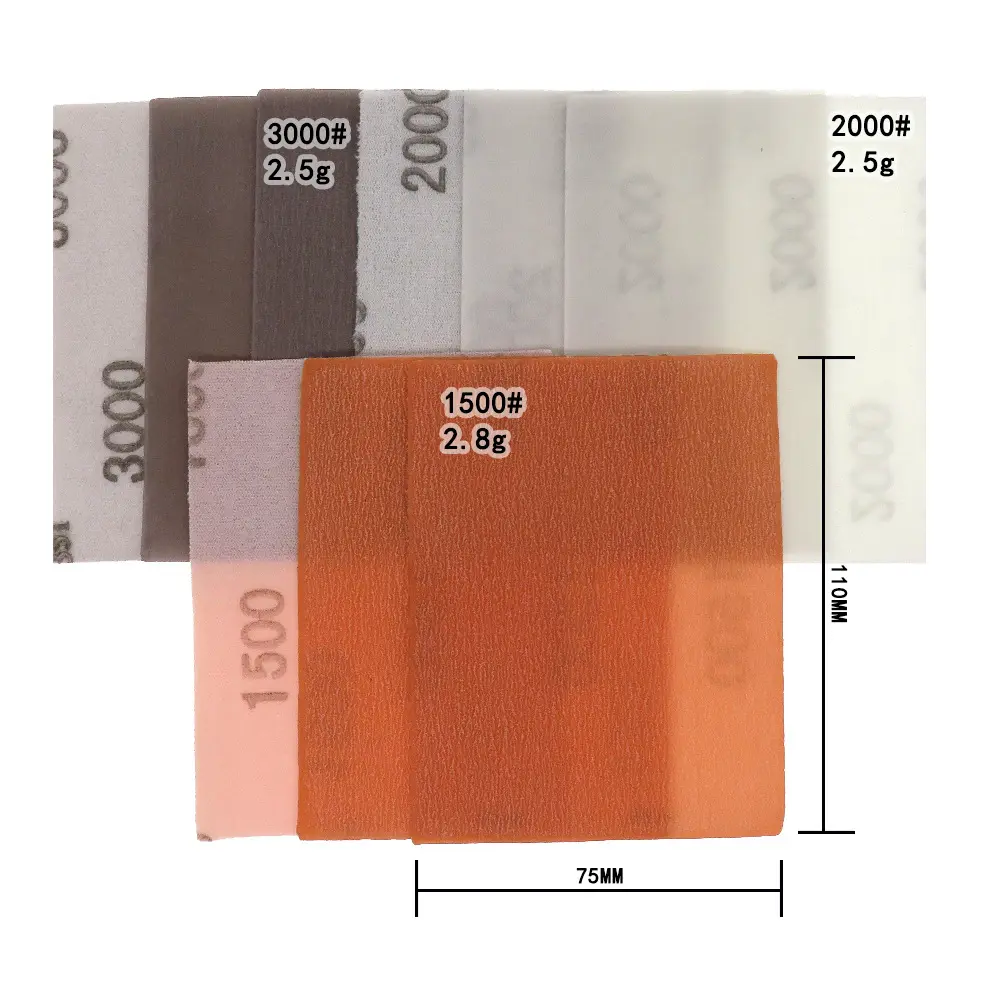 货源rm z@fv方块软磨砂纸75110mm方形打磨抛光自粘植绒砂纸