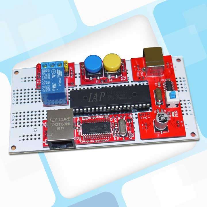 1路网络继电器制作套件 TCPUDP按钮控制 兼容SR-201指令 含源代码