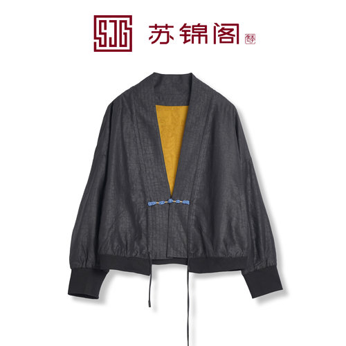 苏锦阁新款墨影金阑100桑蚕丝