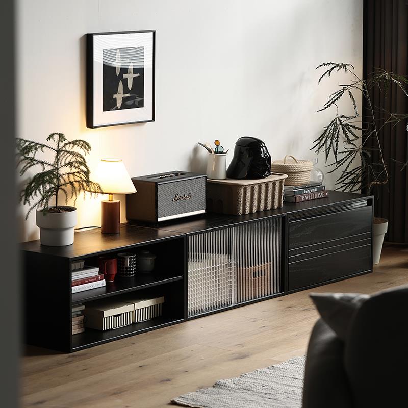 全实木日常组合柜北欧电视抽屉储物收纳落地柜客厅家用小户型