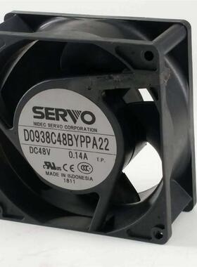 议价SERVOD0938C48BYPPA22DC48V0.14A9038防水静音服务器风扇9CM