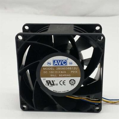 议价AVC2B08038B12U803812V2.64A四线温控调速风扇大风量风扇
