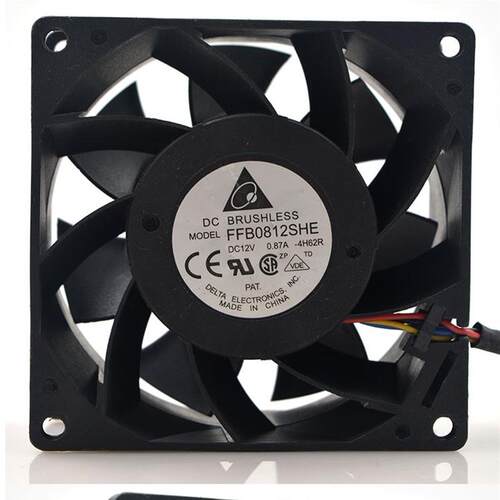 议价原装喏尼FFB0812SHE12V0.87A8CM80384线PWM双滚珠暴力风扇