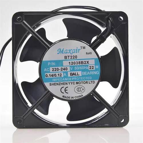 议价原装MAXAIRBT12038B2X220VAC0.14A22W12厘米12038散热风扇