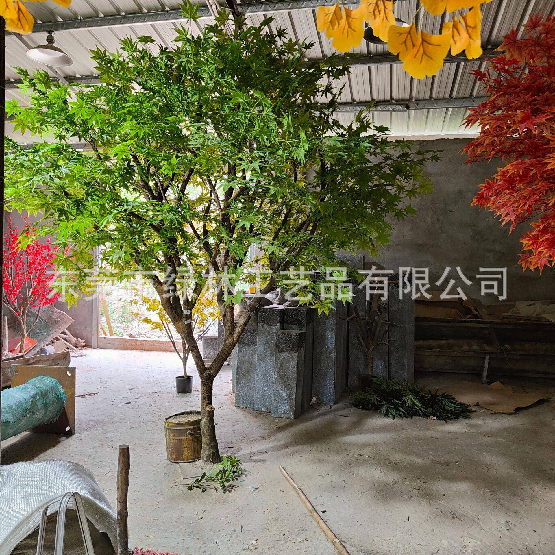 仿真枫树仿真树植物景观树真木杆马醉木园林工程绿化商场橱窗