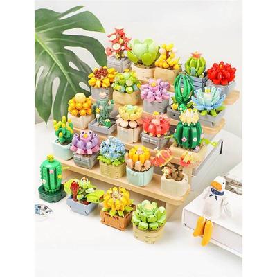 兼容乐高2025多肉花束积木