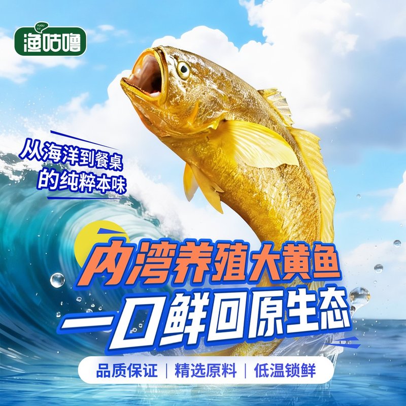 渔咕噜鲜冻黄花鱼福建宁德活鱼捕捞产地直供1kg/4条