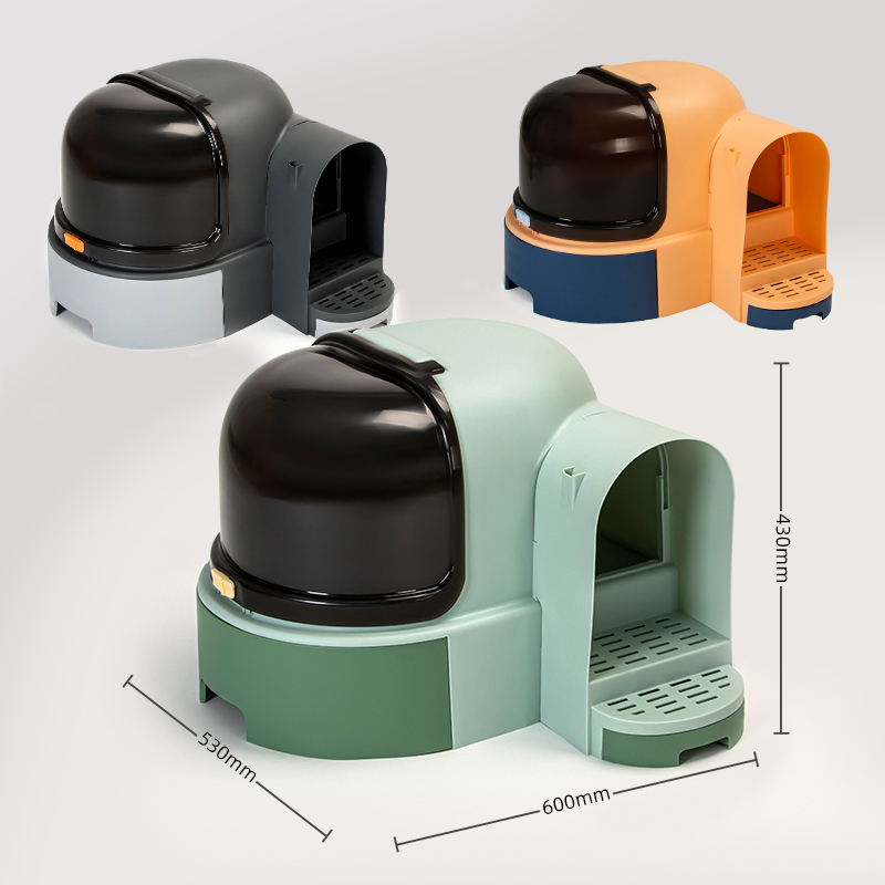 星空猫砂盆全封闭走廊式幼猫防带砂猫厕所超大号抽屉式隔臭猫屎盆