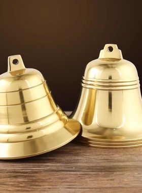 铜铃铛纯铜钟摆件铜铃黄铜门口大小号门对门响声超大家居风铃挂件