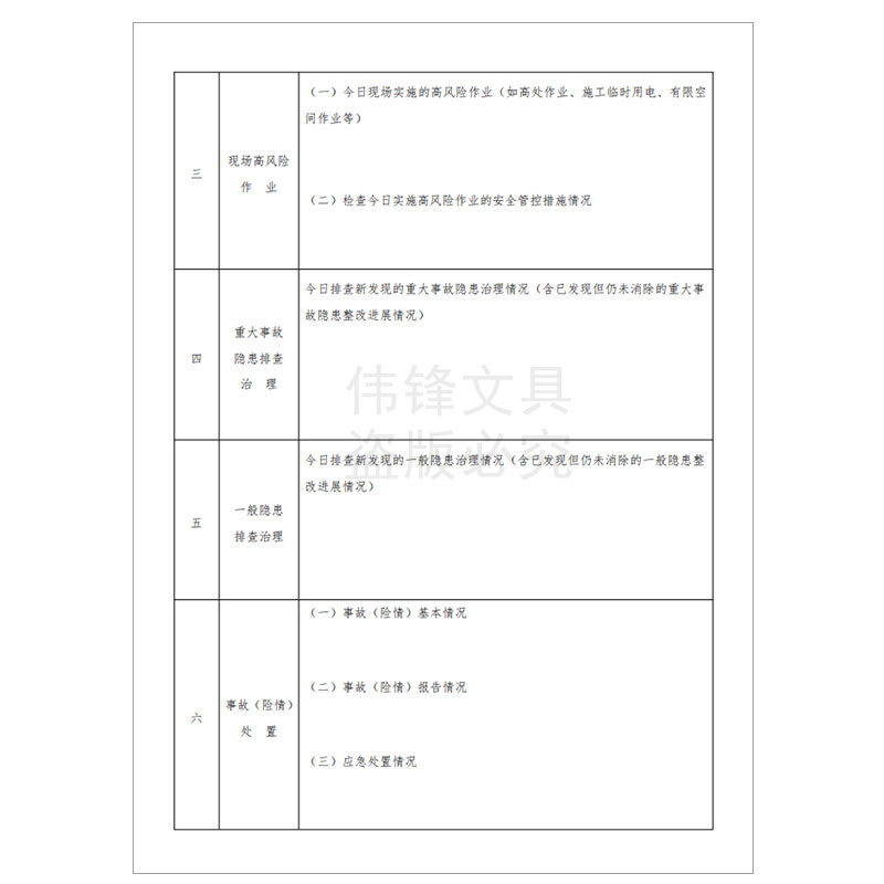 新版市政房屋规定工程施工安全日志76页/本建筑/设施工计划工程表