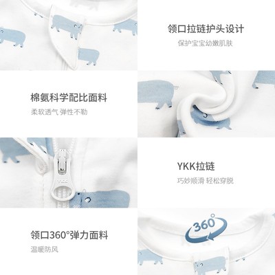 yikyak新生儿婴儿防惊跳襁褓睡袋投降式宝宝包巾抱被秋冬四季通用