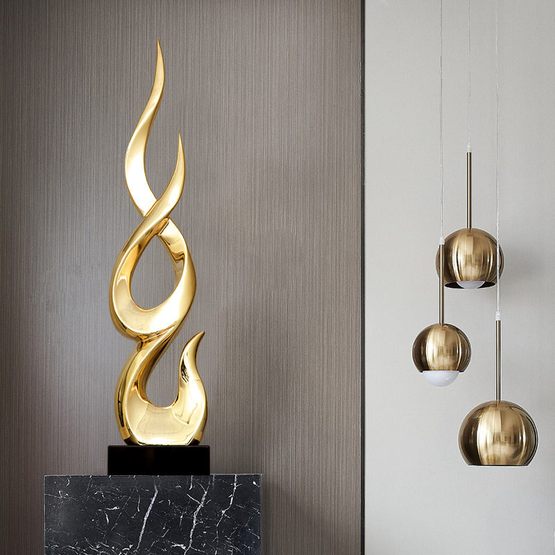 树脂电镀雕塑摆件节节高升客厅电视柜旁装饰品酒店售楼处公司开业,家居饰品,落地摆件,淘宝优惠券,粉丝福利购,淘宝优惠卷