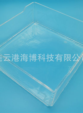 380*380mm 大尺寸透明方形石英玻璃坩埚 方形石英玻璃方盒容器