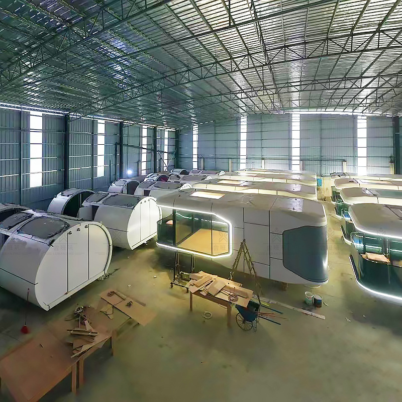 模块化房屋 大型户外景区预制房屋 野奢露营酒店苹果舱移动阳光房