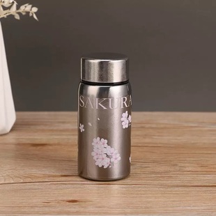 明尚德纯钛保温杯女士便捷口袋杯户外小容量上学办公水杯200ml