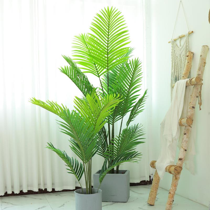 北欧盆栽客厅凤尾竹仿生大型绿植造景花艺假树摆件散尾葵仿真植物