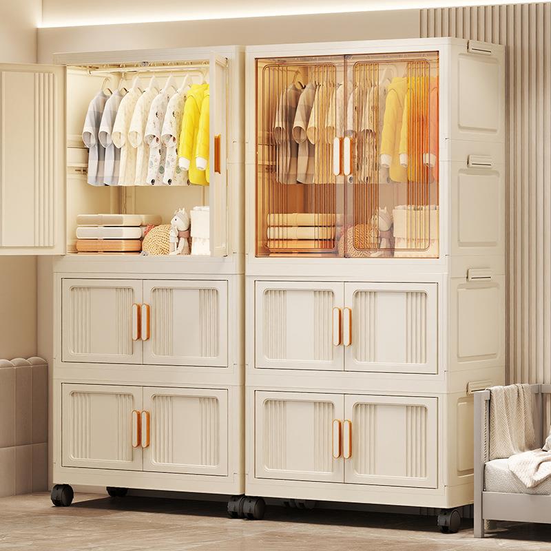 免安装折叠式儿童衣柜家用玩具整理储物柜宝宝卧室衣物多层收纳柜