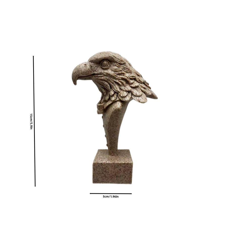 1件金领鹰饰品，树脂雕像艺术工艺，用于书架，家庭客厅，办公室