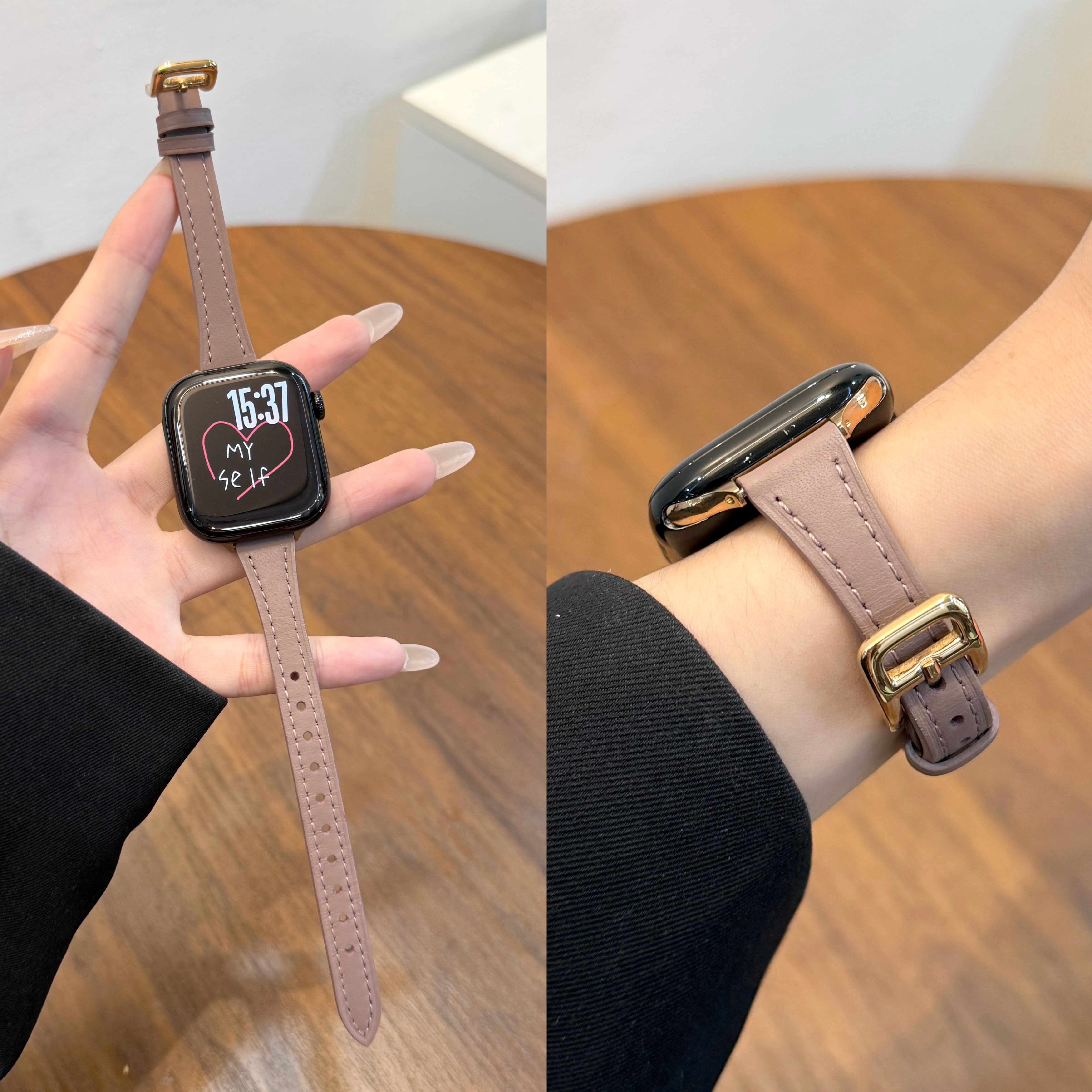 适用iwatch细款舒适小羊皮表带女图片