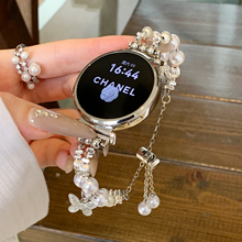 KLKL 高级感小香风华为GT5/GT4手表珍珠表带 GT3/pro轻奢百搭蝴蝶链条腕带时尚高级GT2简约FIT4 OppoX2mini