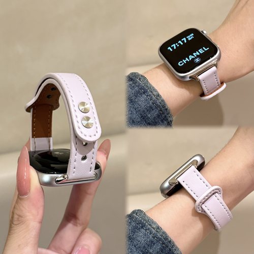 适用华为手表fit5舒适双钉皮表带