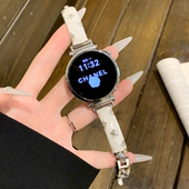 中式 金属表带 国风 KLKL 适用华为GT6 GT5手表花朵新中式 手环国风轻奢滴胶腕带高级GT3简约FIT4 OppoX2mini