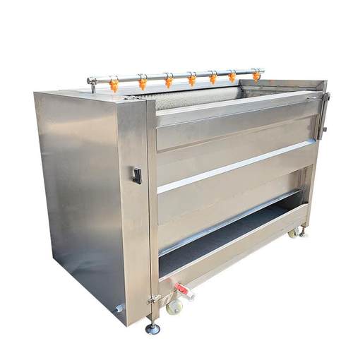 自动出料滚刷洗果机红薯芥菜清洗设备厂家现货大姜毛辊清洗去皮机