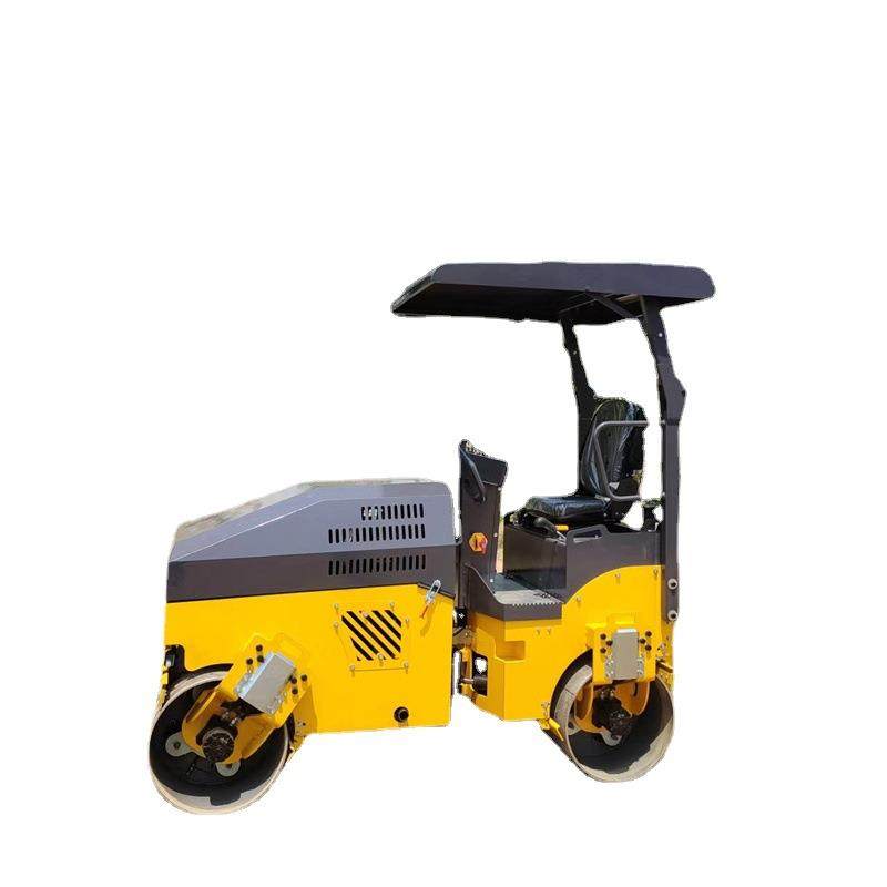 3吨全液压载人式压路机双驱双振压实机沟槽回填土沥青路面振动碾