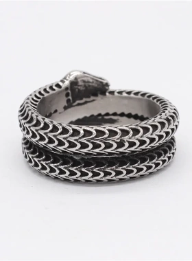 r1447 欧美个性复古蛇戒指 男女哥特风蛇头指环