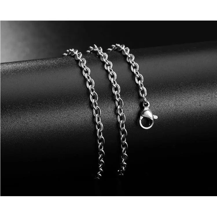 不锈钢链条 简约o字链钛钢项链 配链   hg013