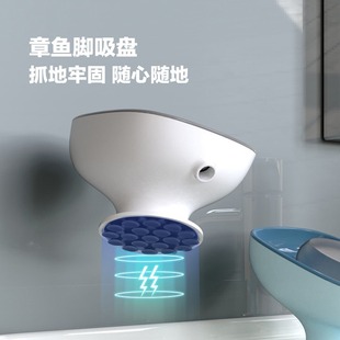 家用卫生间肥皂盒沥水轻奢免肥皂架盒吸盘打孔台面