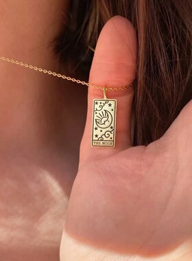 wih新款塔罗牌合金挂件吊坠 欧美时尚男女民族纪念画油项链