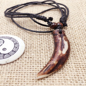 复古树脂饰品吊坠牛骨狗牙项链价格优惠可以