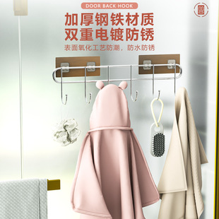不锈钢门后挂架衣帽钥匙门背挂钩厨房浴室墙上挂钩
