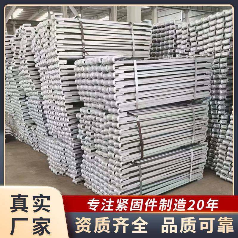 方柱扣紧固件新型建筑方柱扣剪力墙加固件可调节方圆扣镀锌方柱扣 - 实物图