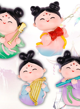 热销景区工艺品磁力冰箱贴妙小玉唐小梦创意国潮古居装饰